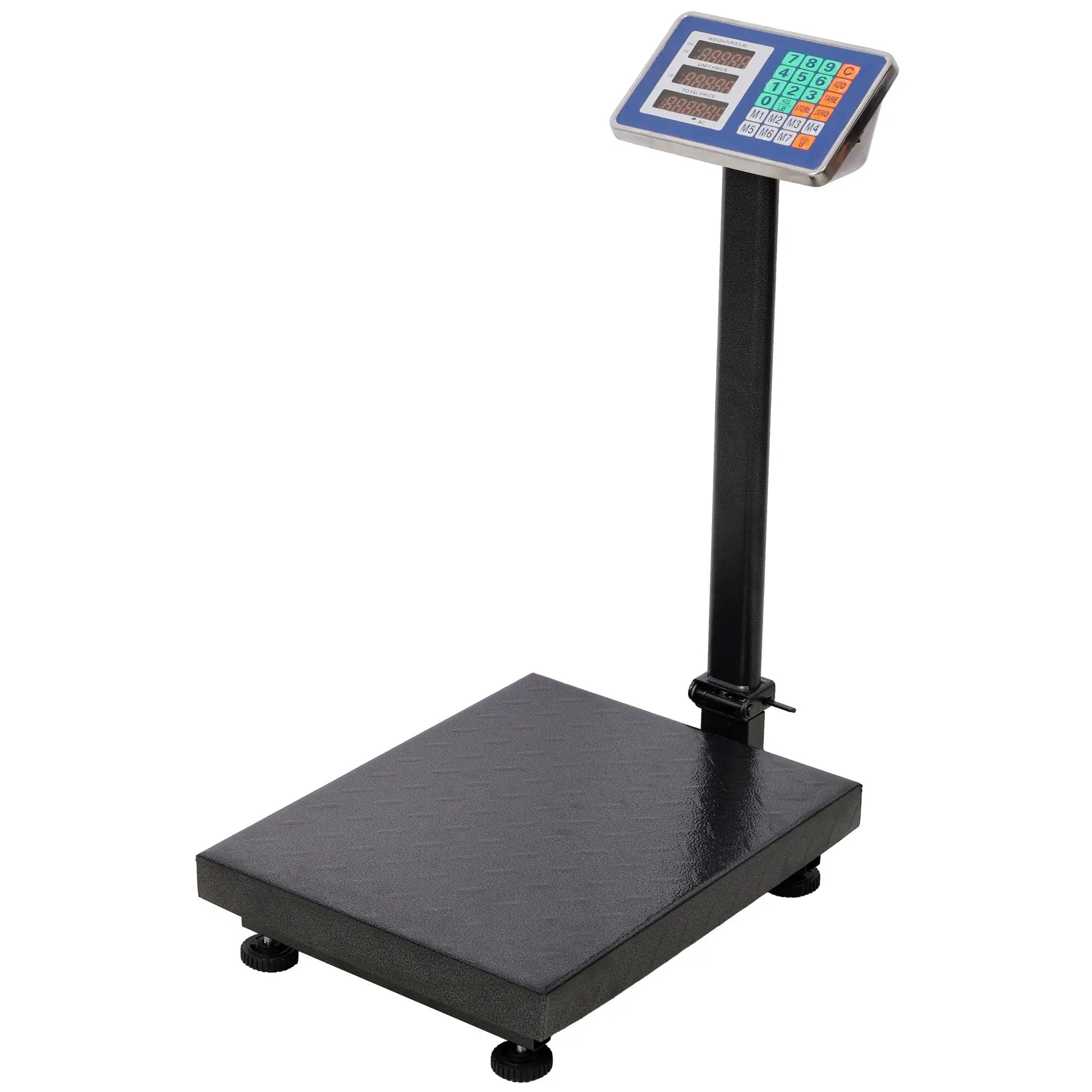 Digital Weight Computing Floor Platform Scale With Price Calculator - Black by HouseOfZazla