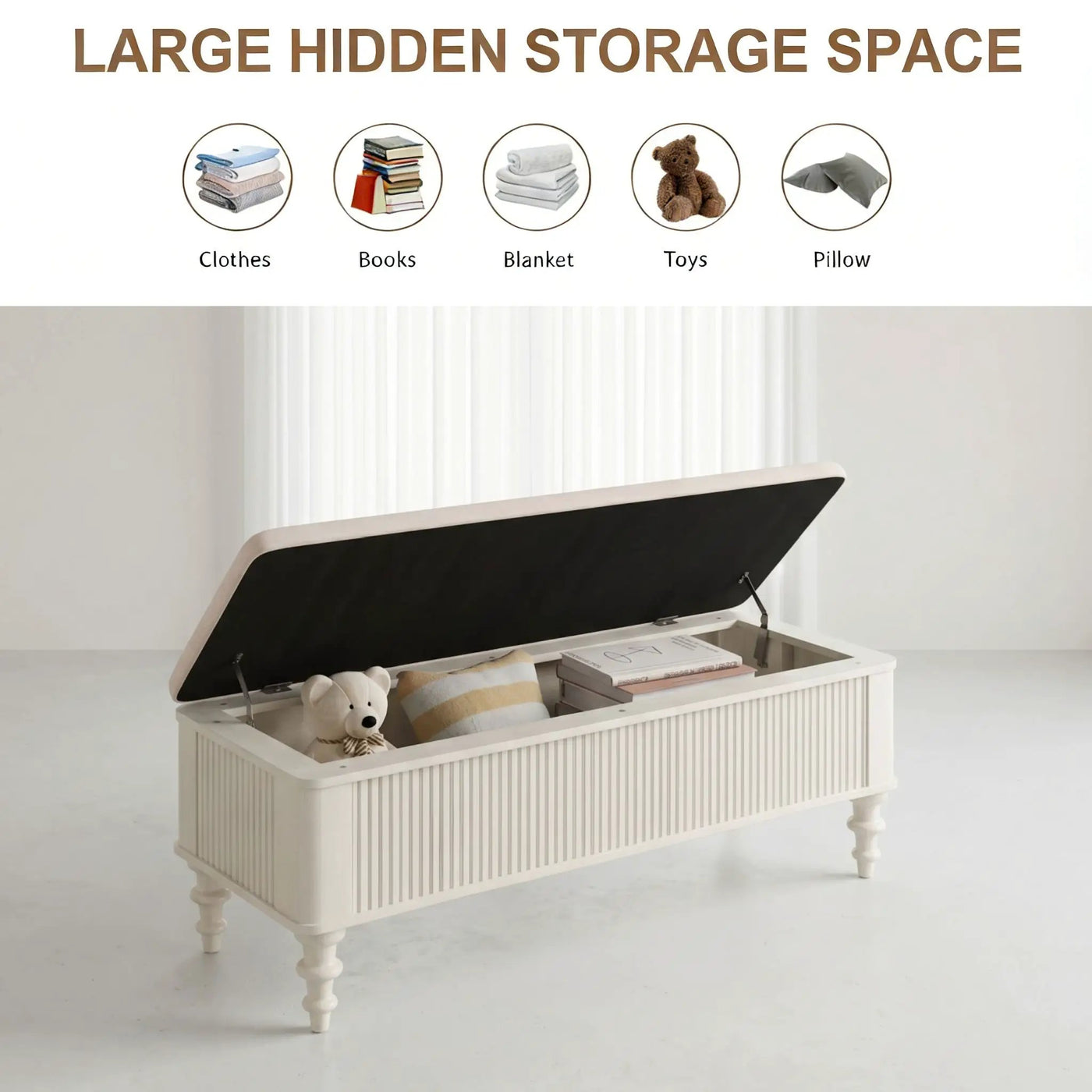 Multi Functional Storage Ottoman Bench by HouseOfZazla