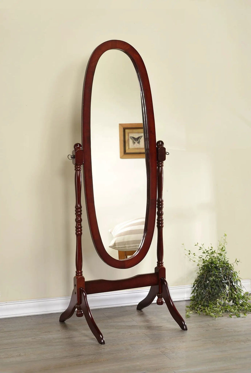 Foyet Wood Adjustable Full Length Cheval Mirror Merlot by Unique Piece Furniture
