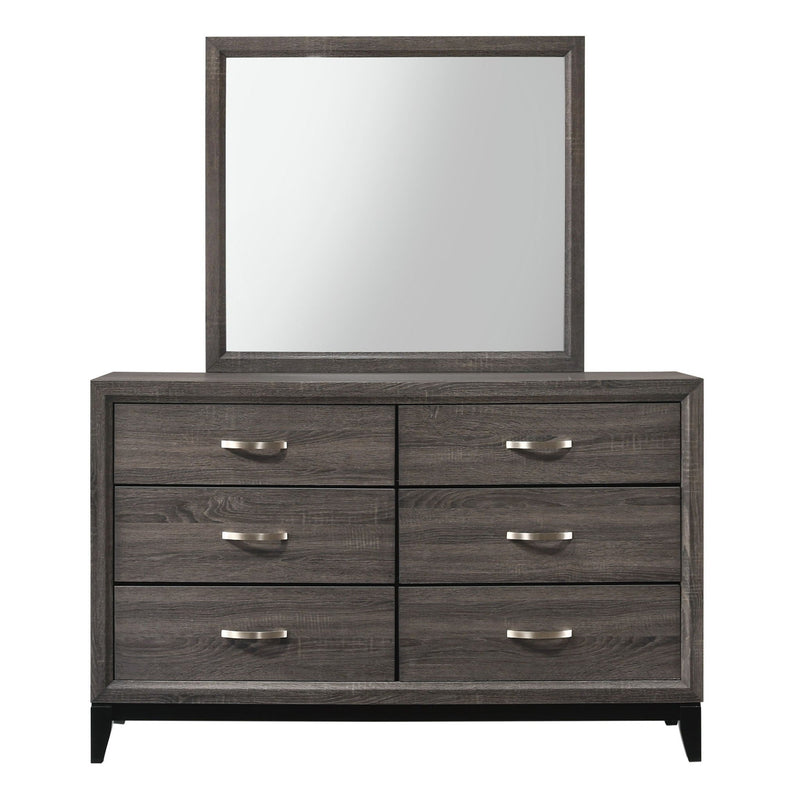 Contemporary 6 Drawer Dresser With Handles by Unique Piece Furniture