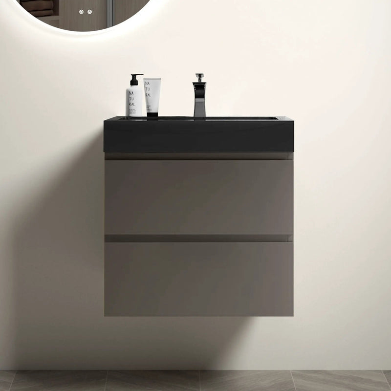 Alice - Bathroom Vanity With Sink, Large Storage Wall Mounted Floating Bathroom Vanity For Modern Bathroom, One-Piece Sink Basin Without Drain And Faucet by Unique Piece Furniture