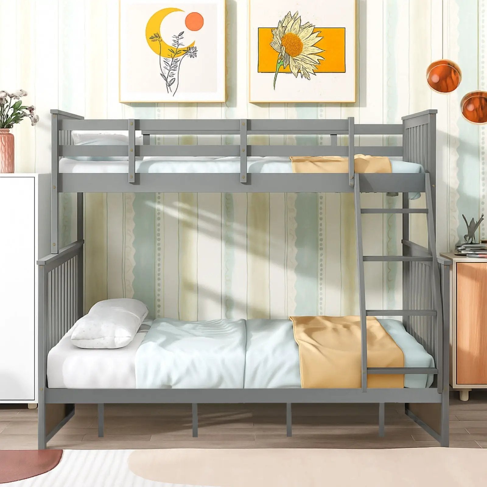 Bunk Bed With Ladder, And Safety Guard Rails by HouseOfZazla
