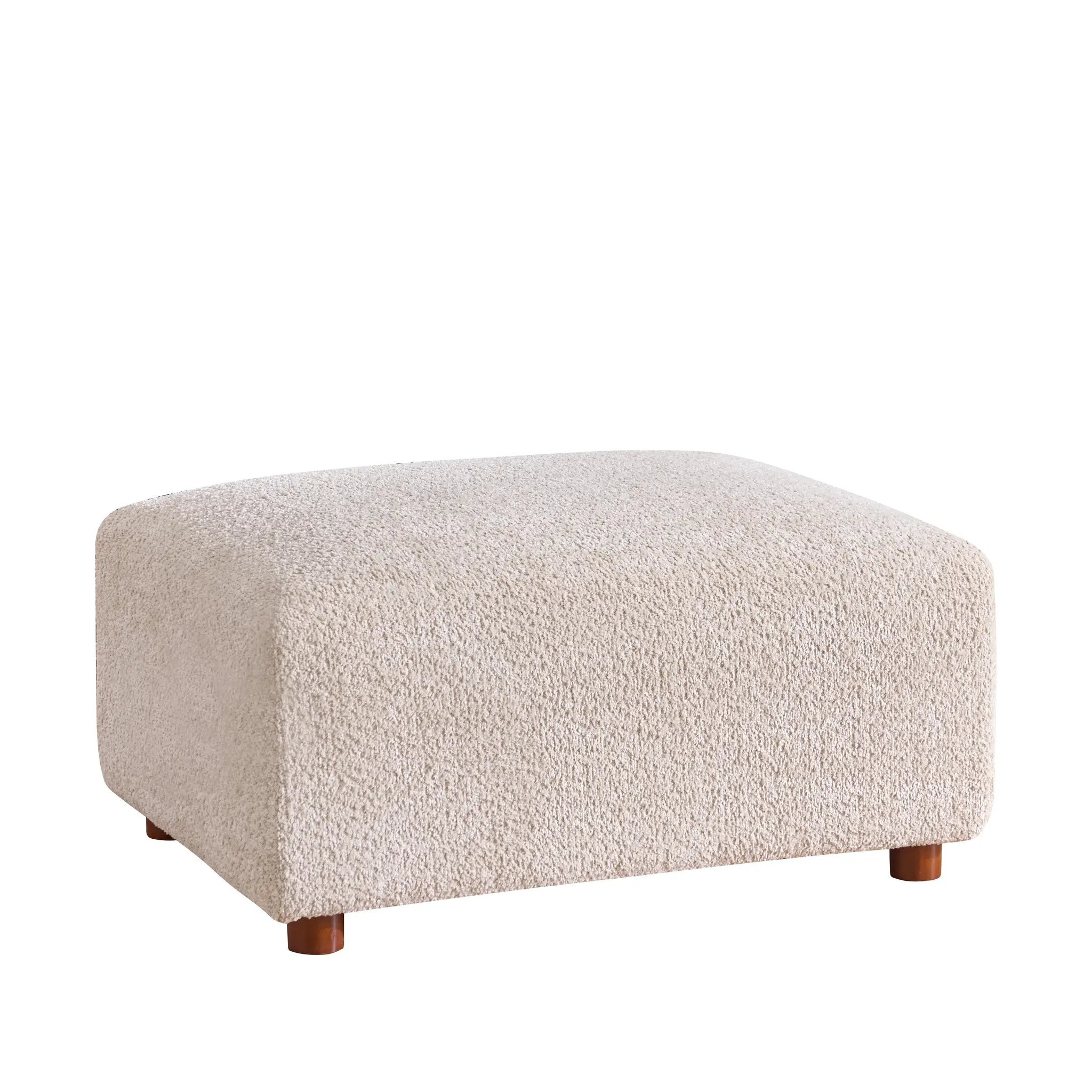 Aura 126 in. 5-Piece L Shaped Boucle Modular Sectional Sofa by HouseOfZazla