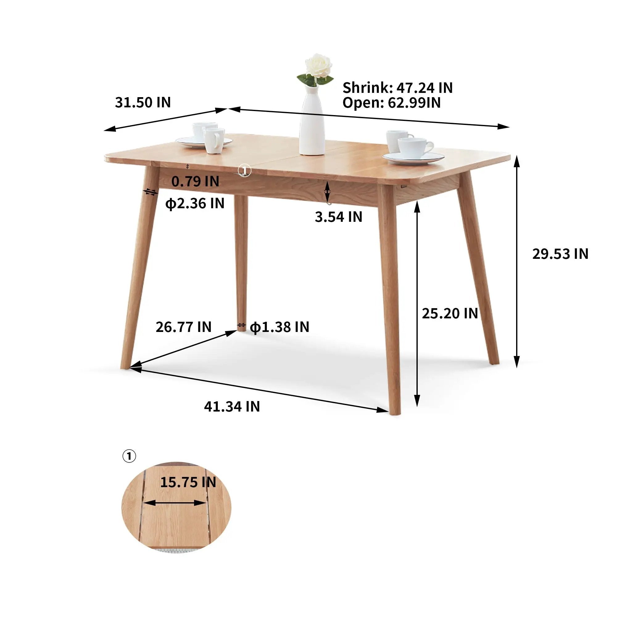 Round Corner Diagonal Leg Telescopic Table For 6 - 8 People To Meet Dining Table by Unique Piece Furniture