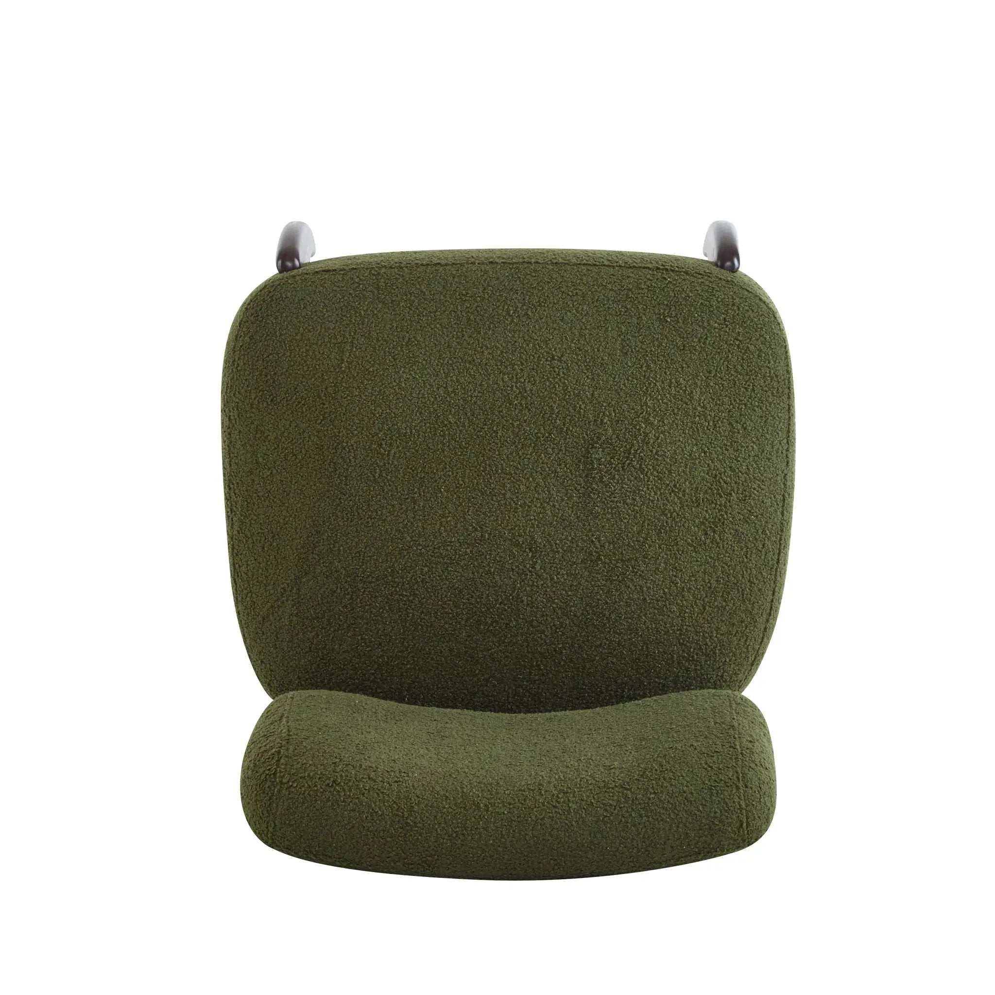 Modern Boucle Lounge Chair With Solid Wood Frame