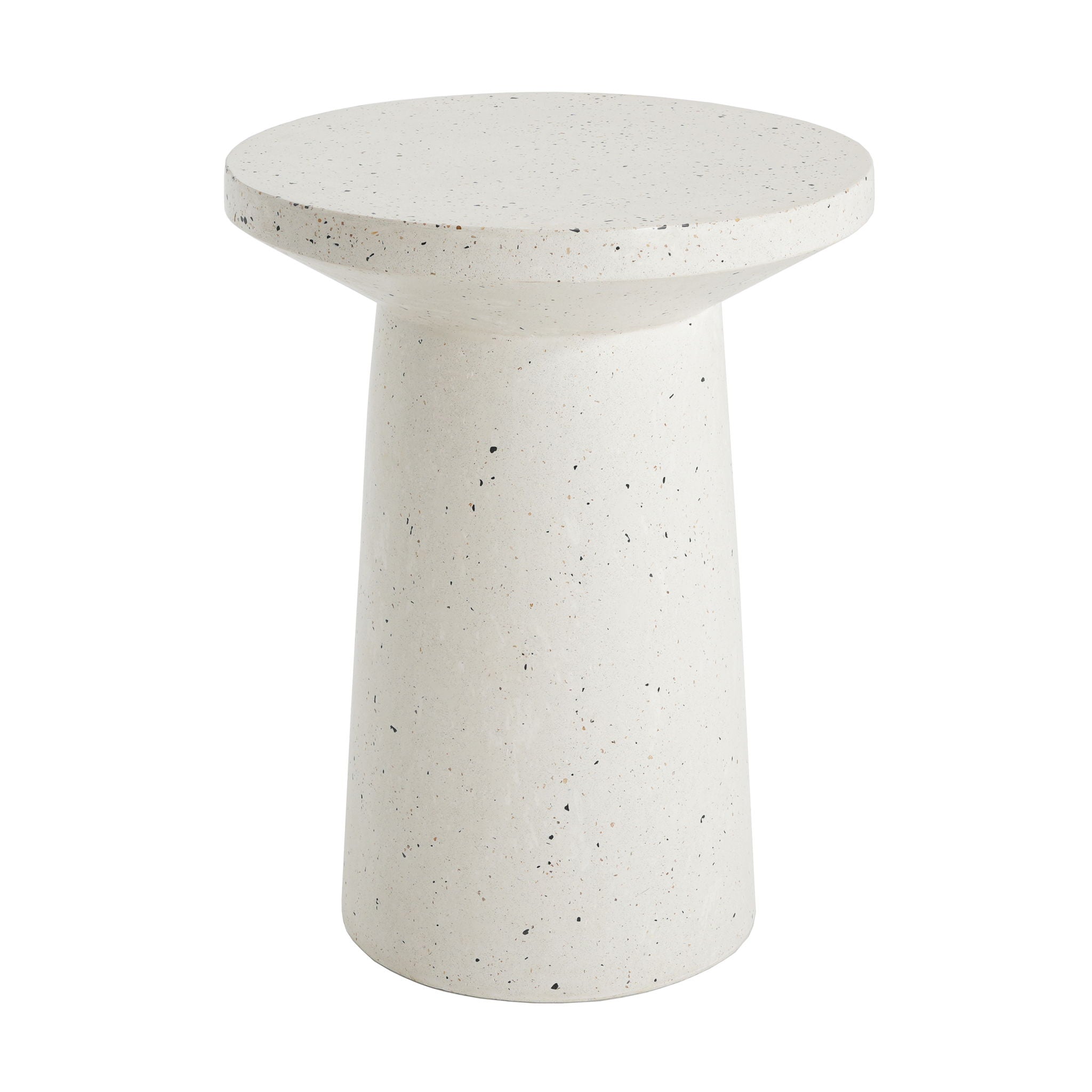 Terrazzo Outdoor Side Table - White by HouseOfZazla