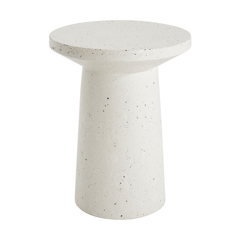 Terrazzo Outdoor Side Table - White by HouseOfZazla