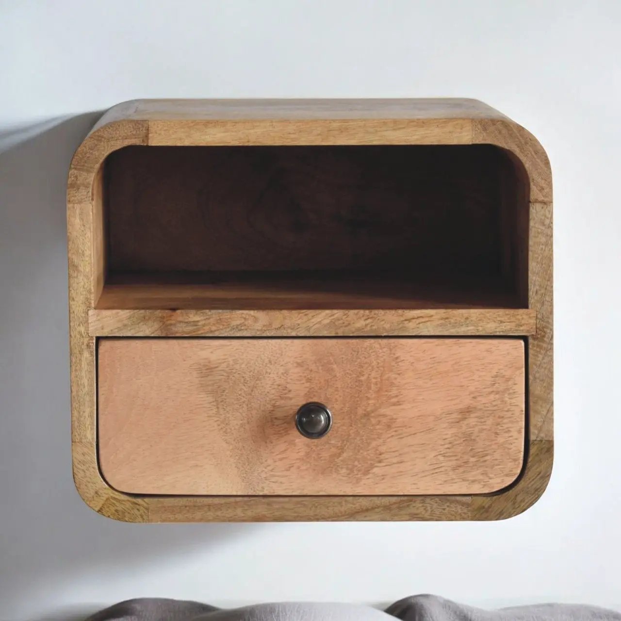 Curved Upper Slot Floating Nightstand by Unique Piece Furniture