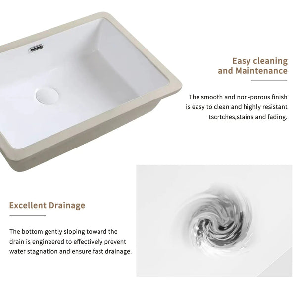 Rectangular Undermount Bathroom Sink, photo 2 of 8