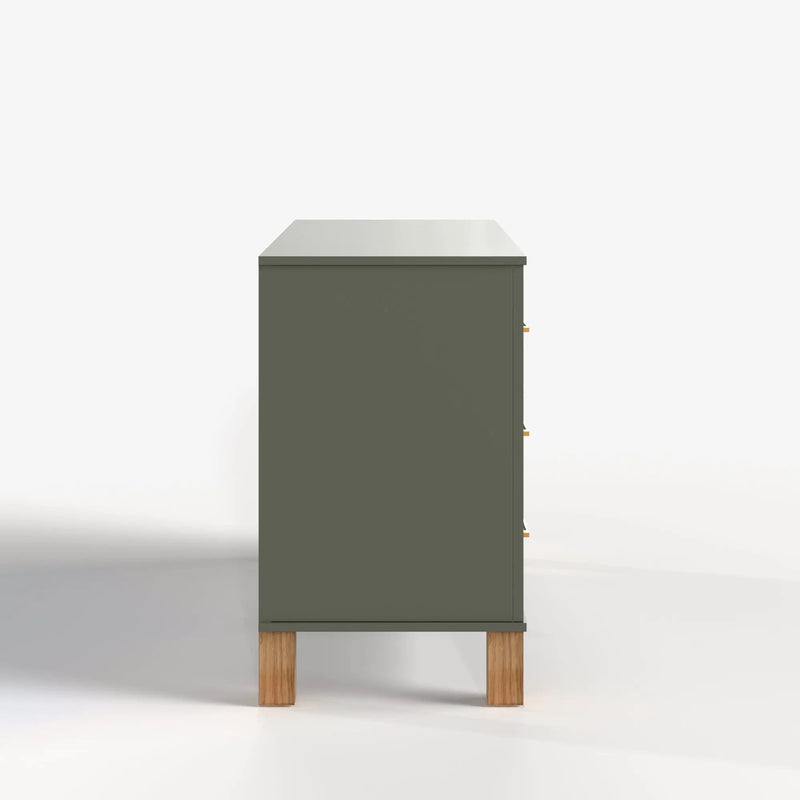 6-Drawer Double Dresser in Olive by HouseOfZazla