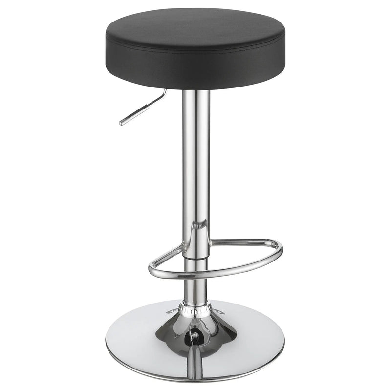Ramses 29-inch Adjustable Bar Stool Chrome and Black by Unique Piece Furniture