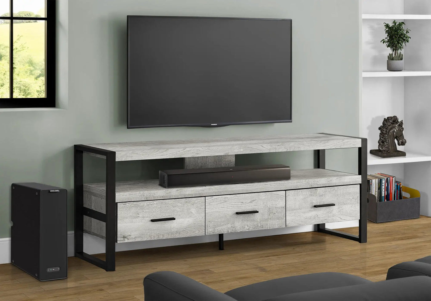 TV Stand Console Media Entertainment Center with Storage Drawers by HouseOfZazla