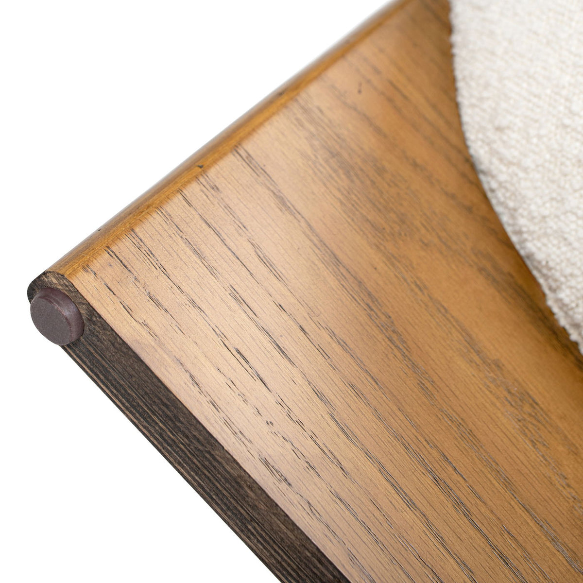 Round Upholstered Ottoman with Handmade Artisanal Quality - White, photo 12 of 12