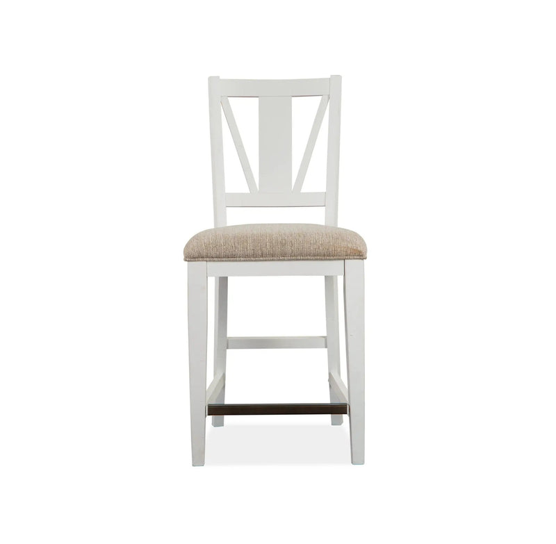 Heron Cove - Counter Chair With Upholstered Seat (Set of 2) - Chalk White by Unique Piece Furniture