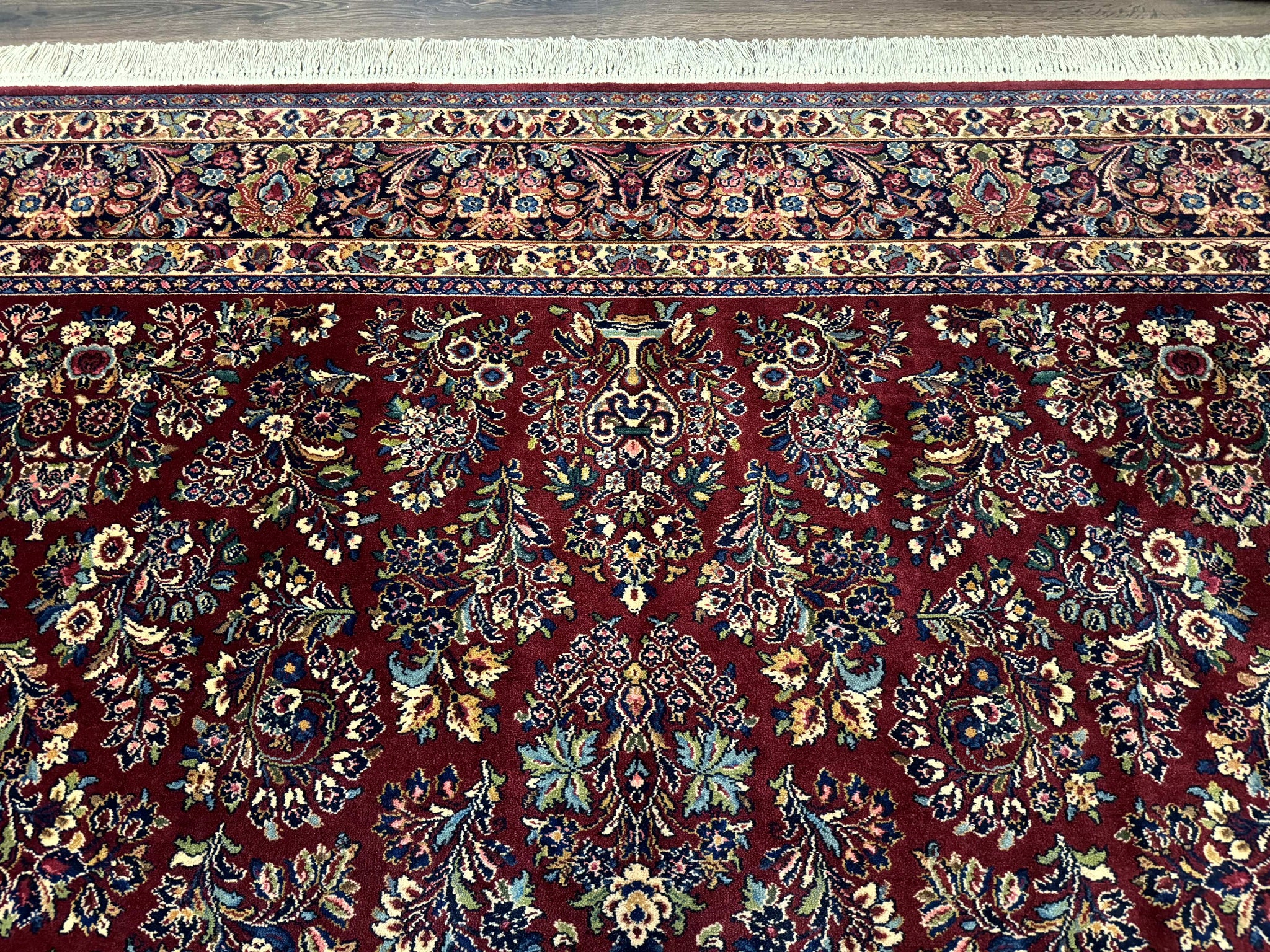 10x14 Karastan Rug Red Sarouk #785, Wool Original 700 Series by Jewel Rugs
