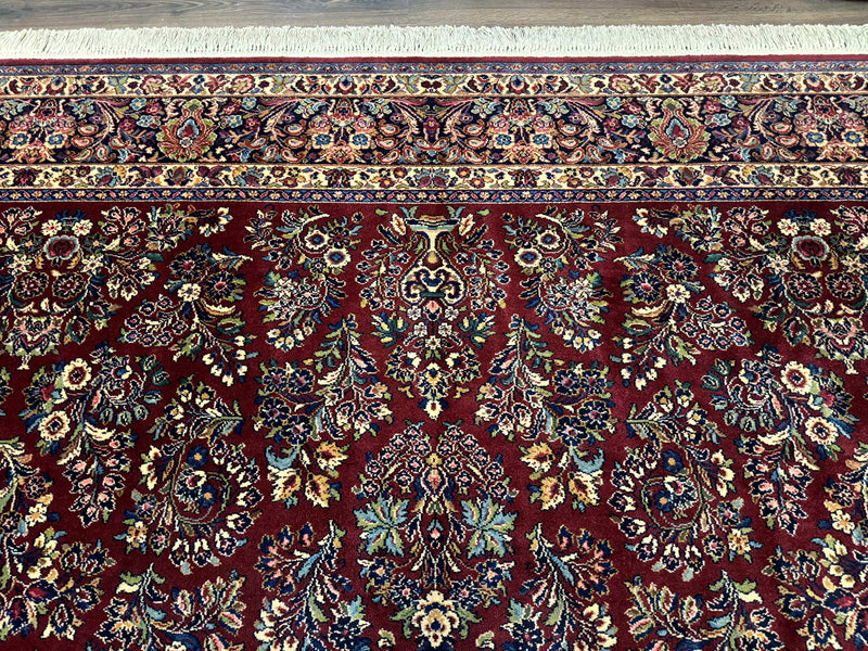 10x14 Karastan Rug Red Sarouk #785, Wool Original 700 Series by Jewel Rugs