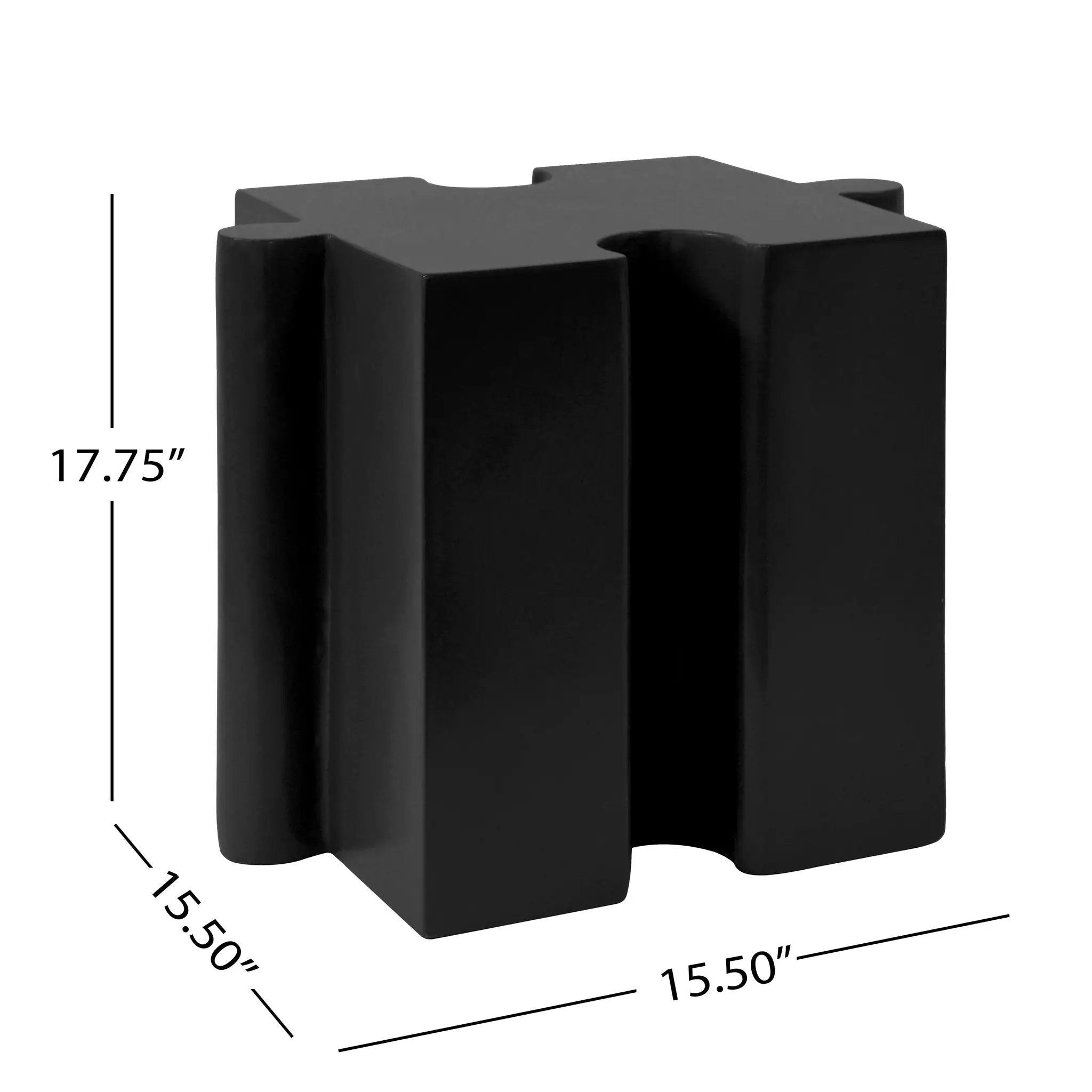 3-Piece Artistic Puzzle Table Set, Modular MGO Side Tables by HouseOfZazla