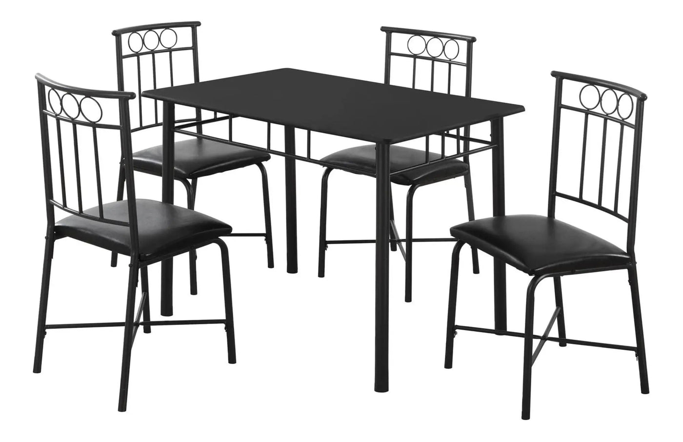 5 Pieces Dining Table Set, Small, Rectangular by HouseOfZazla