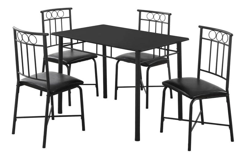 5 Pieces Dining Table Set, Small, Rectangular by Unique Piece Furniture