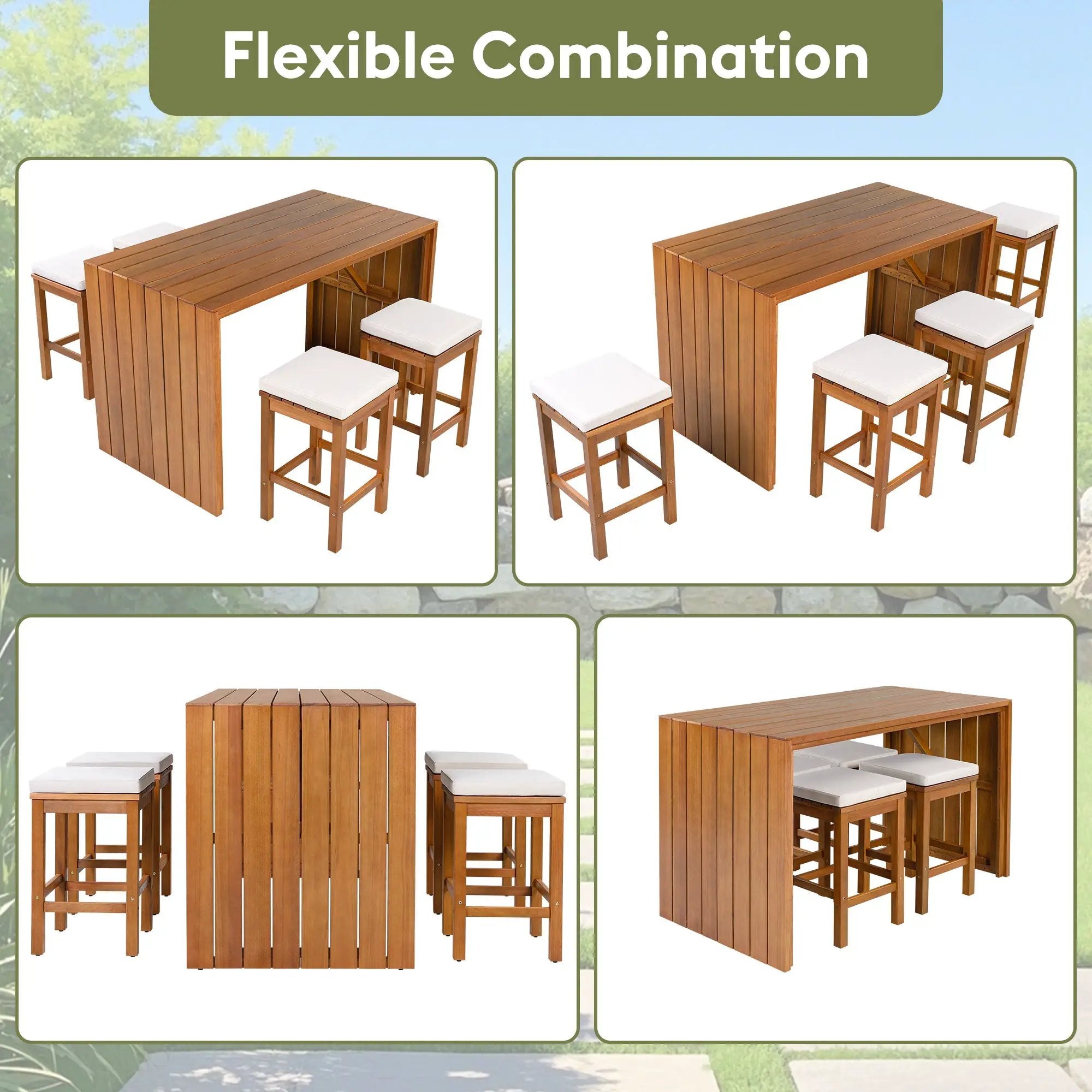 5 Piece Outdoor Bar Set by HouseOfZazla