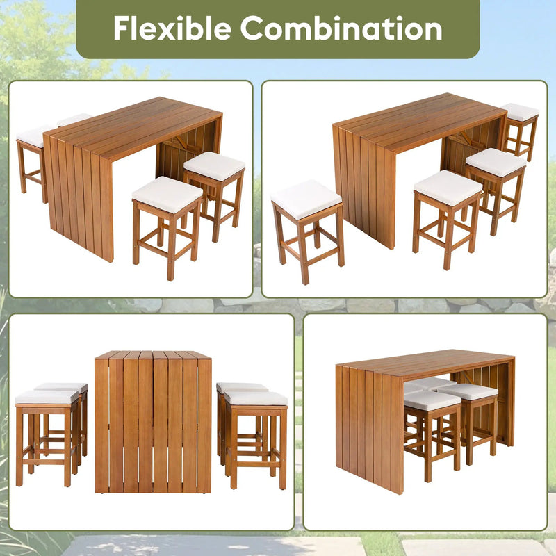 5 Piece Outdoor Bar Set by HouseOfZazla