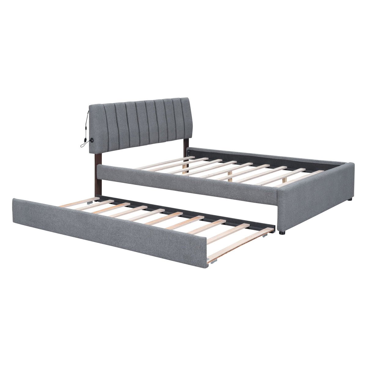 Upholstered Platform Bed With Trundle, photo 26 of 28