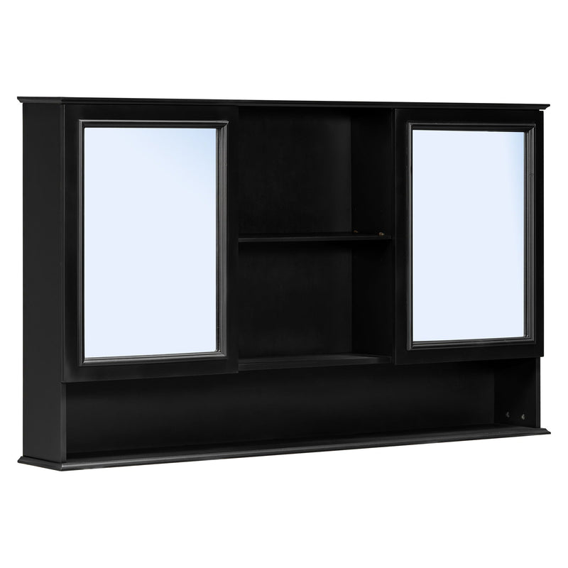Wall Mounted Bathroom Medicine Cabinet With Double Mirrored Doors by HouseOfZazla