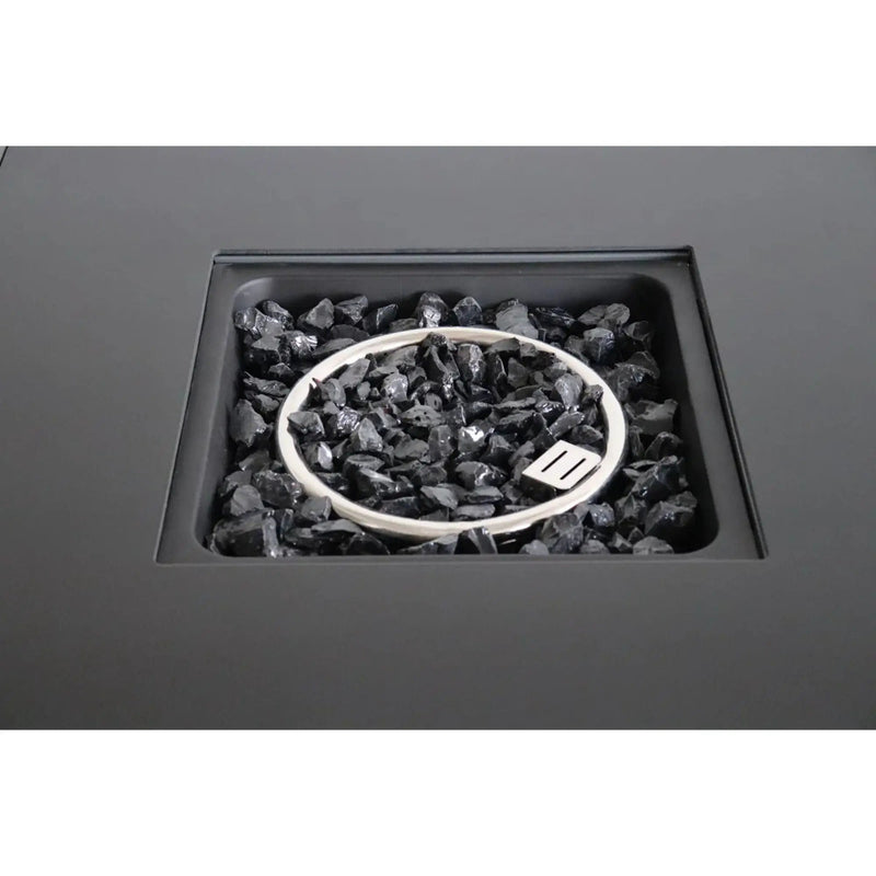 Durable Construction Outdoor Fire Pit Table With Lid - Gray by Unique Piece Furniture
