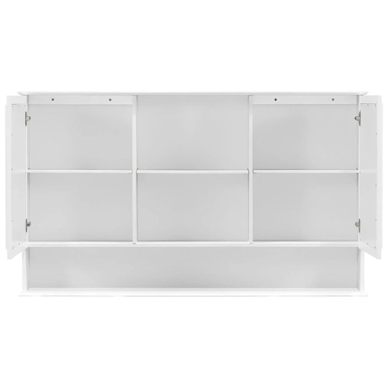 Double Sink Bathroom Vanity Set with Wall Mount Mirror Cabinet by HouseOfZazla