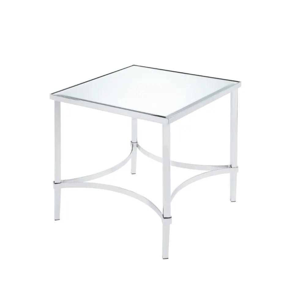 Petunia - End Table - Mirrored & Chrome by Unique Piece Furniture