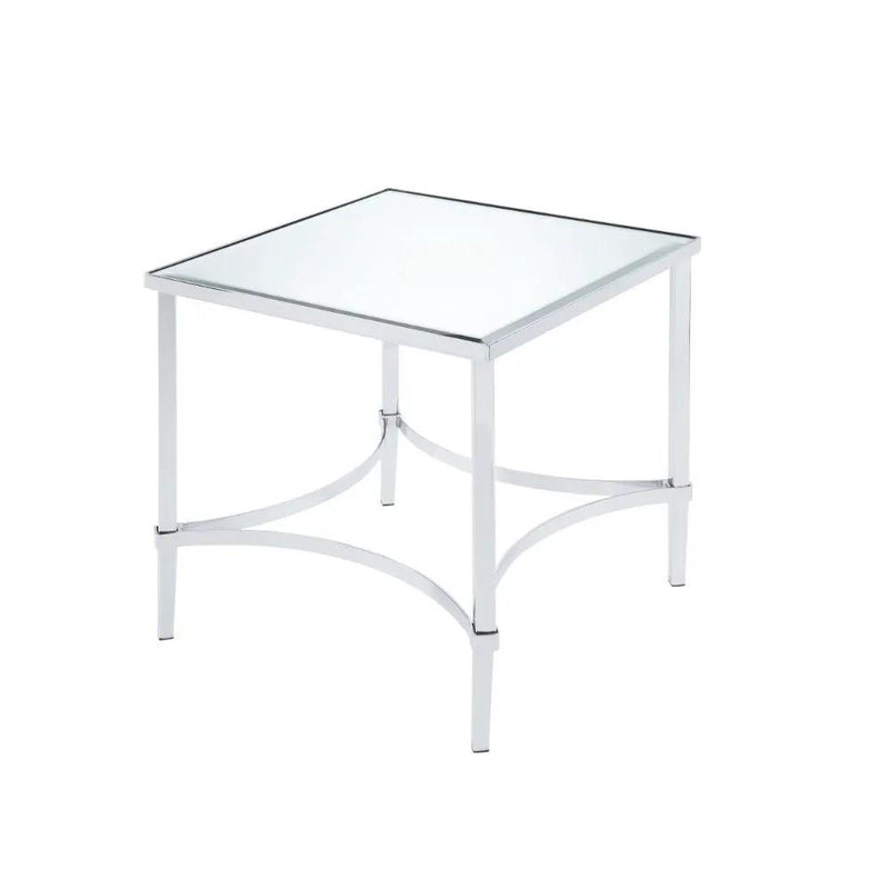 Petunia - End Table - Mirrored & Chrome by Unique Piece Furniture