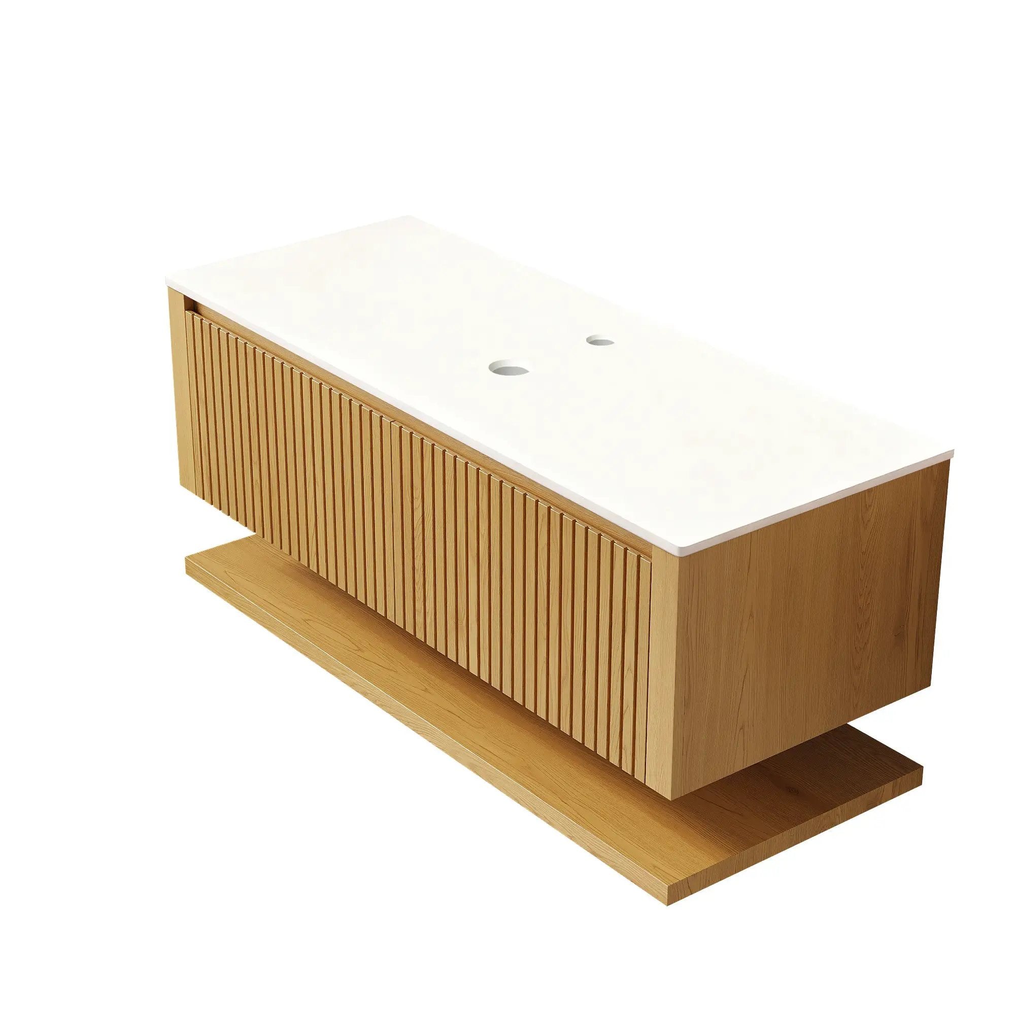 Hizon 48" Wall-Mounted Corolla Bathroom Vanity by HouseOfZazla