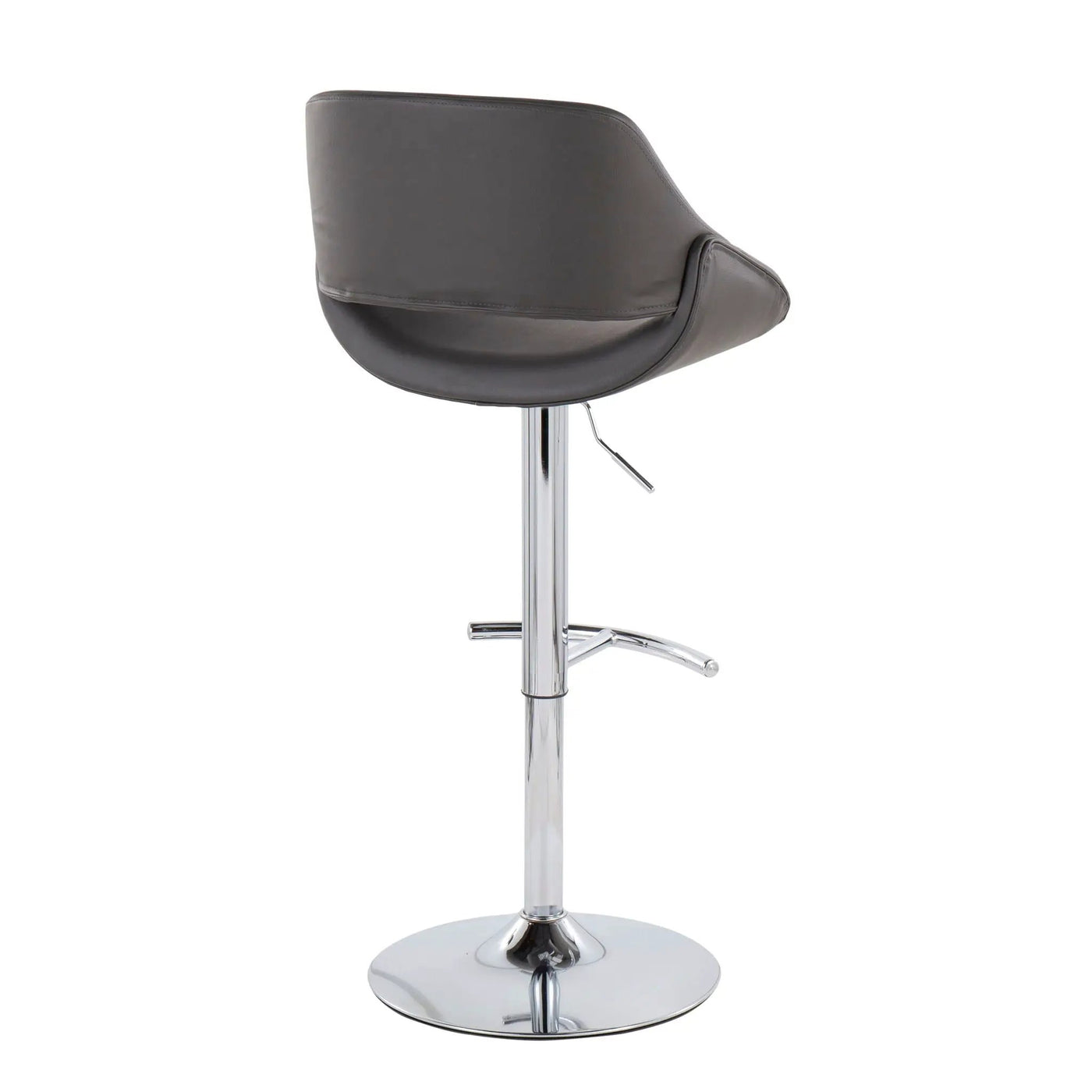 Fabrico - Contemporary Adjustable Bar Stool With Rounded T Footrest (Set of 2) by HouseOfZazla