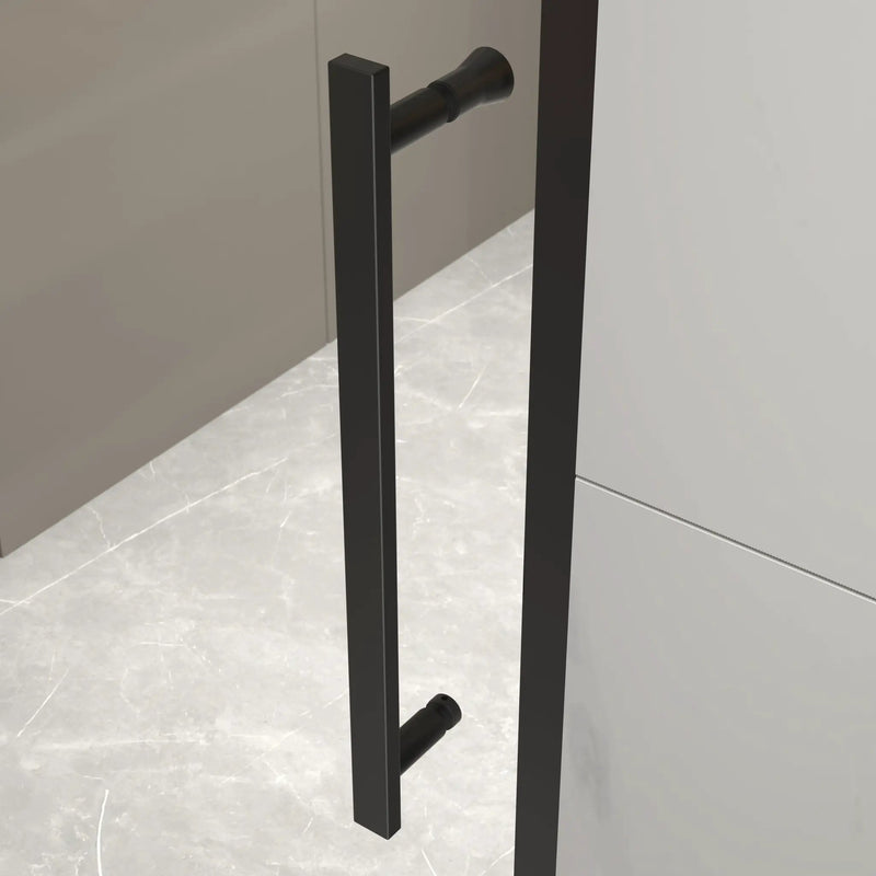 50-54"W x 74"H Pivot Shower Door with Matte Tempered Glass Finish by HouseOfZazla