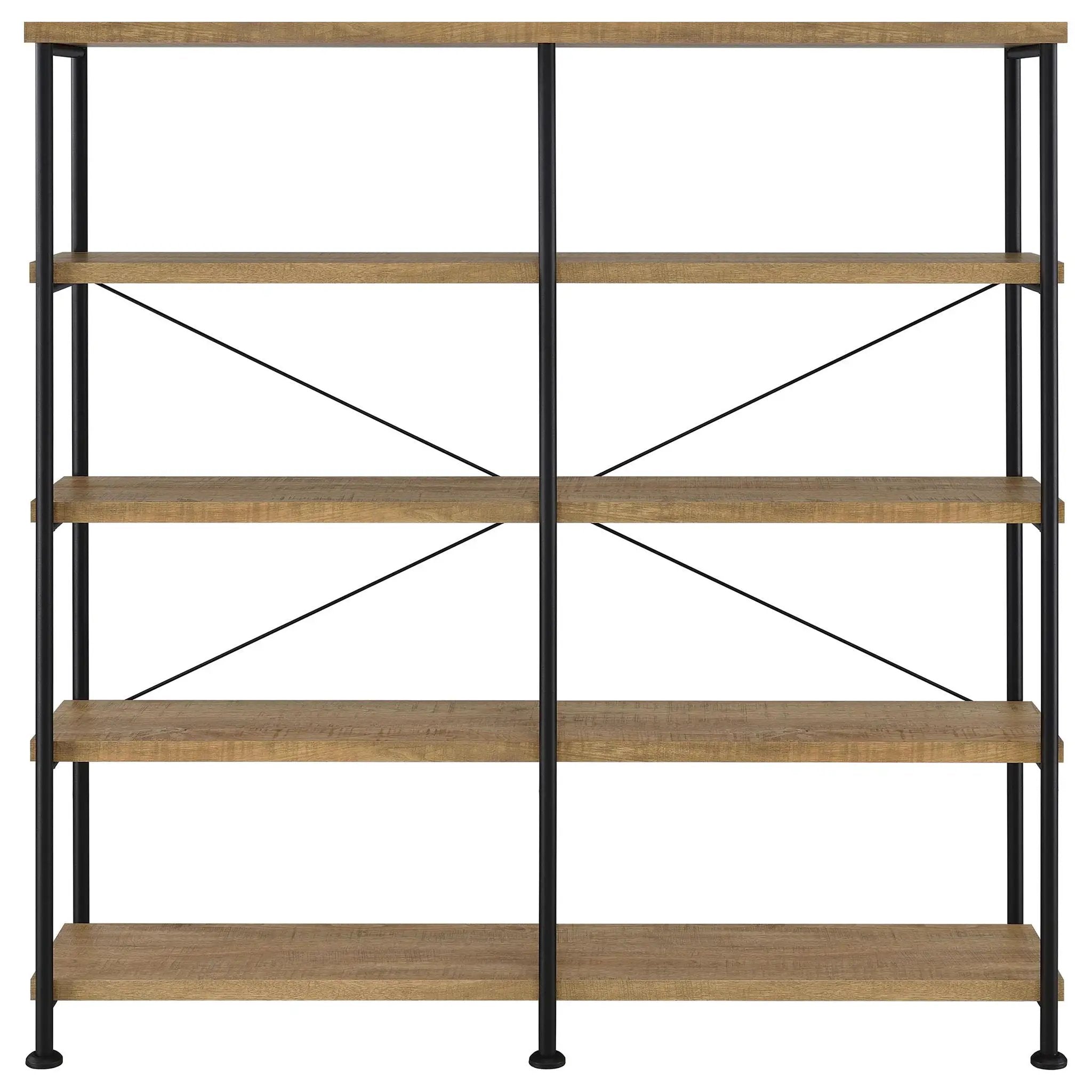Analiese 63-inch 4-shelf Double Bookshelf Mango by Unique Piece Furniture