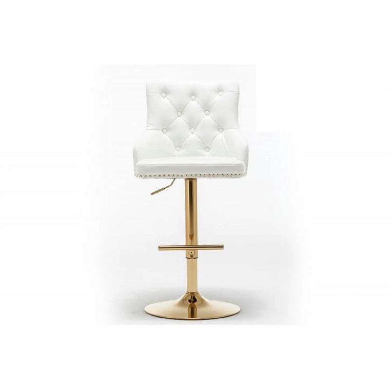 Adjustable Swivel Bar Stool With Nailhead Trim (Set of 2) by Unique Piece Furniture