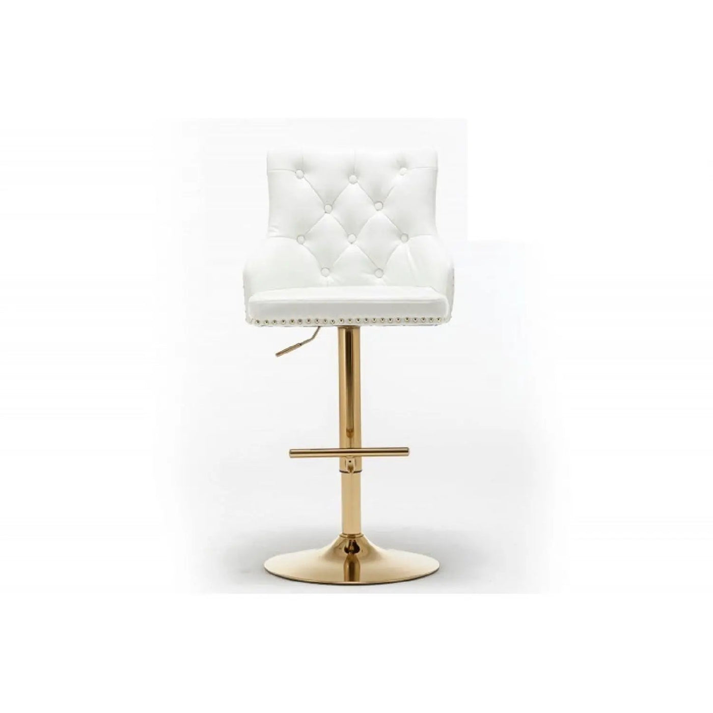 Adjustable Swivel Bar Stool With Nailhead Trim (Set of 2) by HouseOfZazla