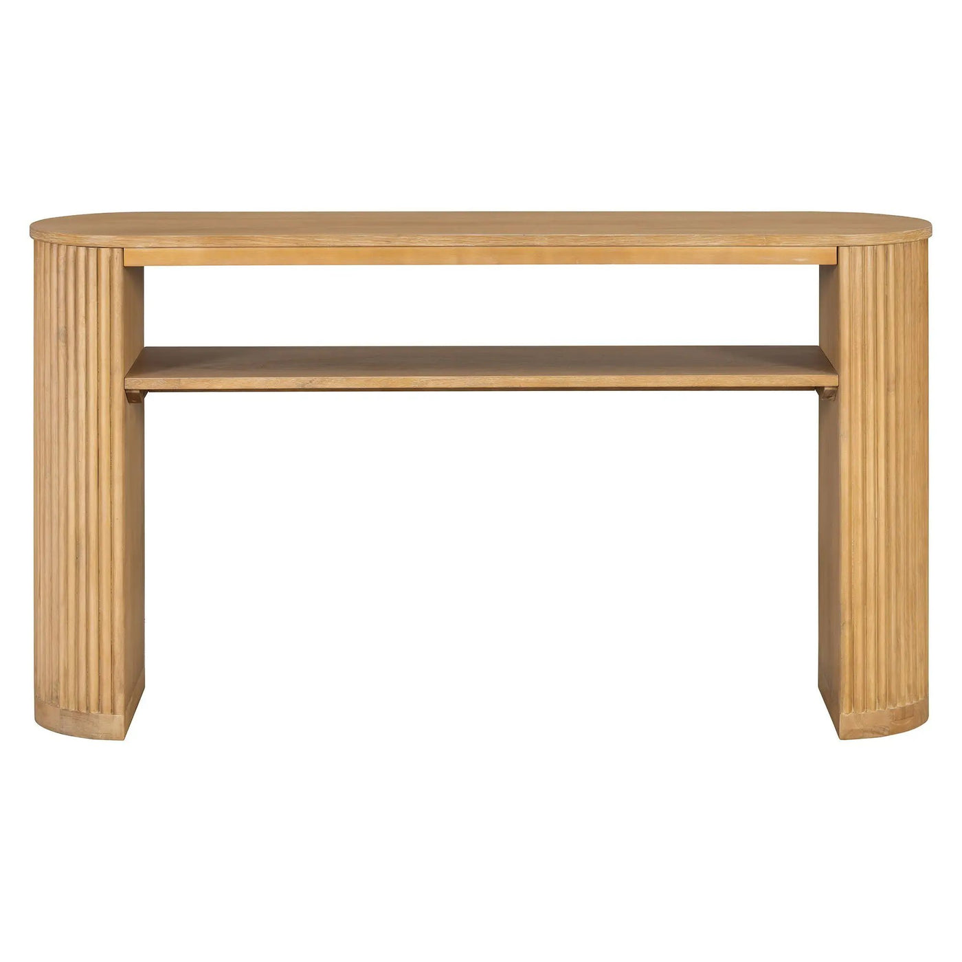 Console Table With Fluted Legs, Open Shelf by HouseOfZazla