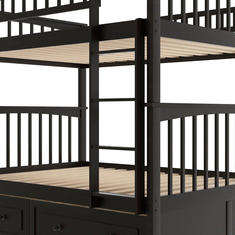 Bunk Bed With Drawers, Convertible Design by Unique Piece Furniture