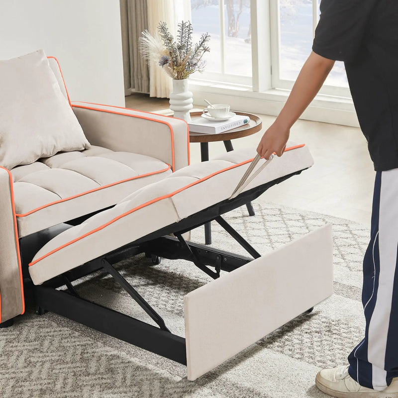 Modern 3 In 1 Sofa Bed Chair, Adjustable Recliner by Unique Piece Furniture