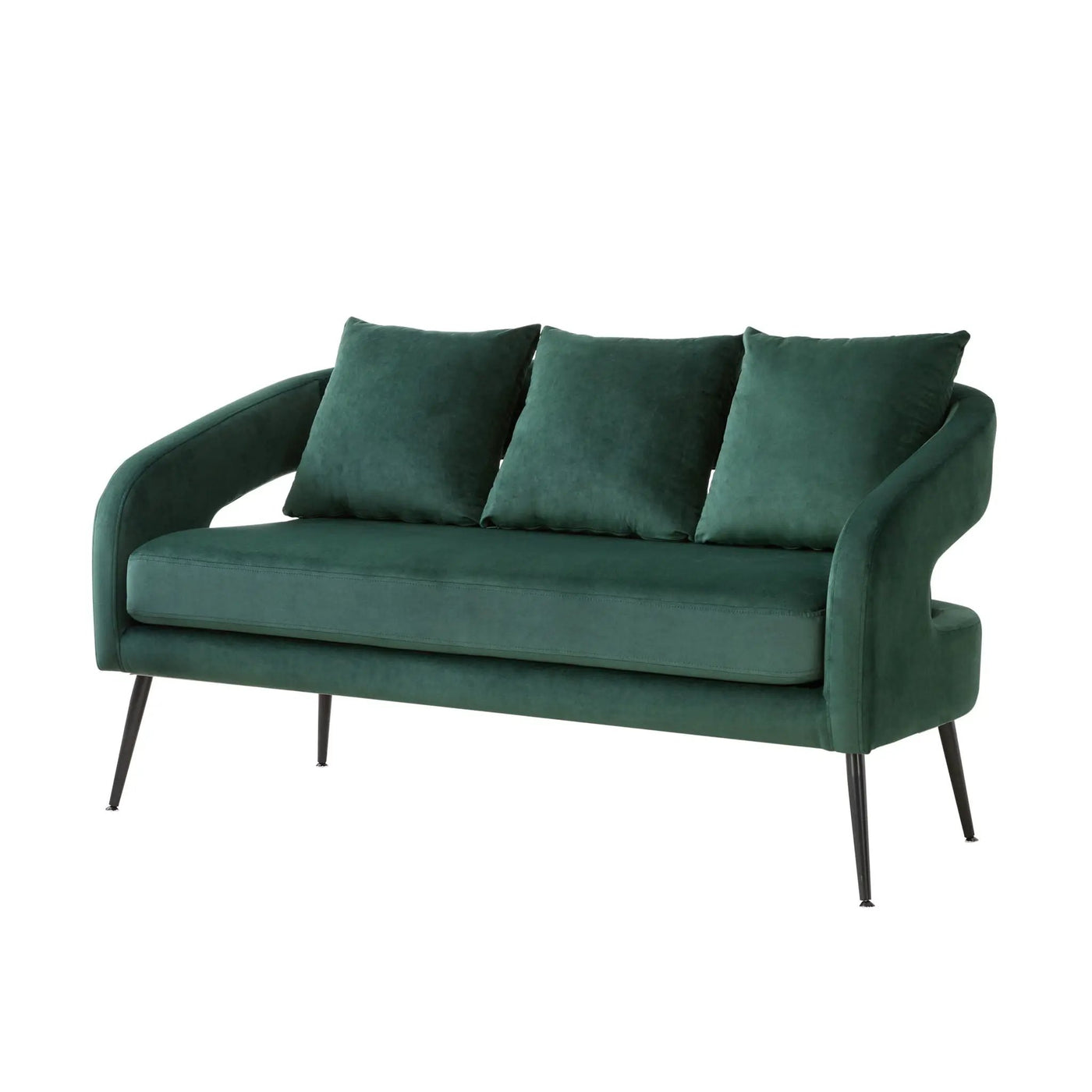 Open Back Loveseat Settee With 3 Pillows by HouseOfZazla