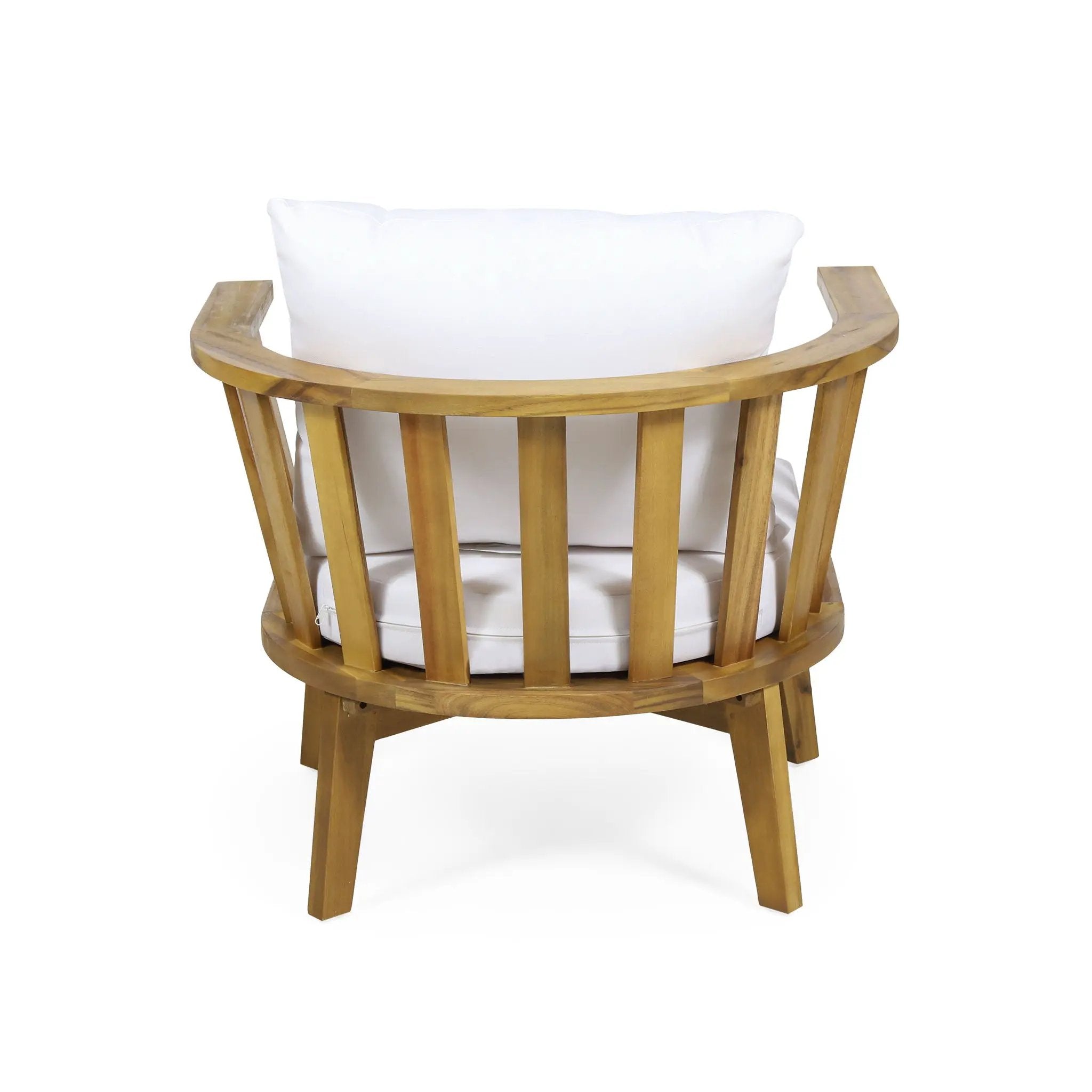 Patio Furniture Set, Outdoor Acacia Wood Patio Club Chair With Table by HouseOfZazla