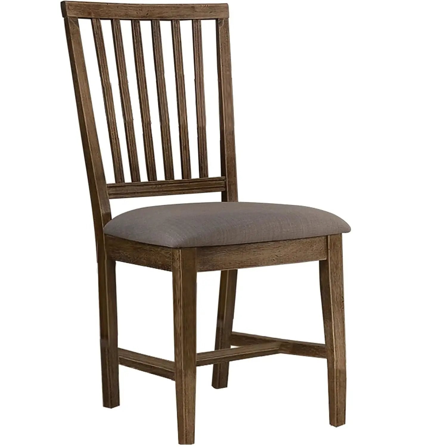 Open Slat Back Kitchen Side Chair (Set of 2) - Brown Oak by Unique Piece Furniture