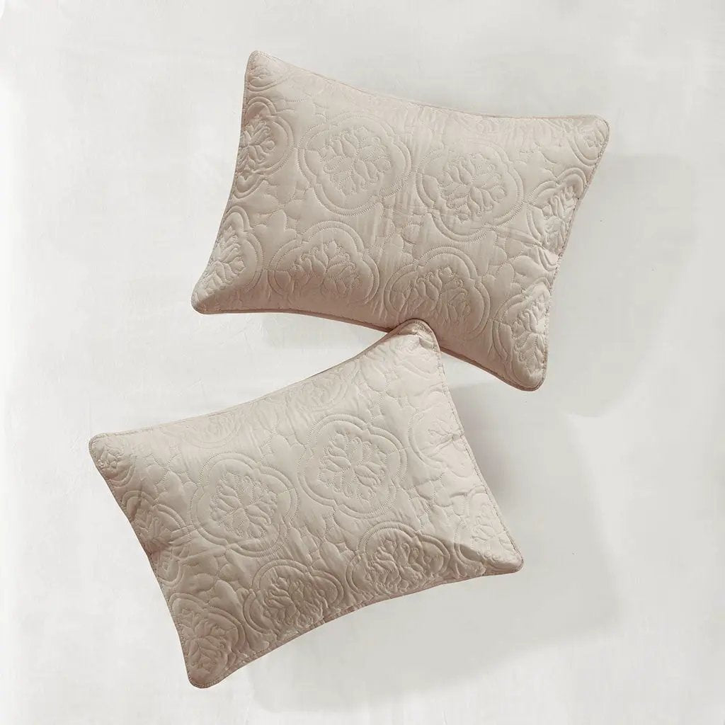 3 Piece Reversible Bedspread Set Khaki Full/Queen by HouseOfZazla