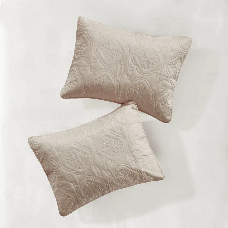 3 Piece Reversible Bedspread Set Khaki Full/Queen by HouseOfZazla