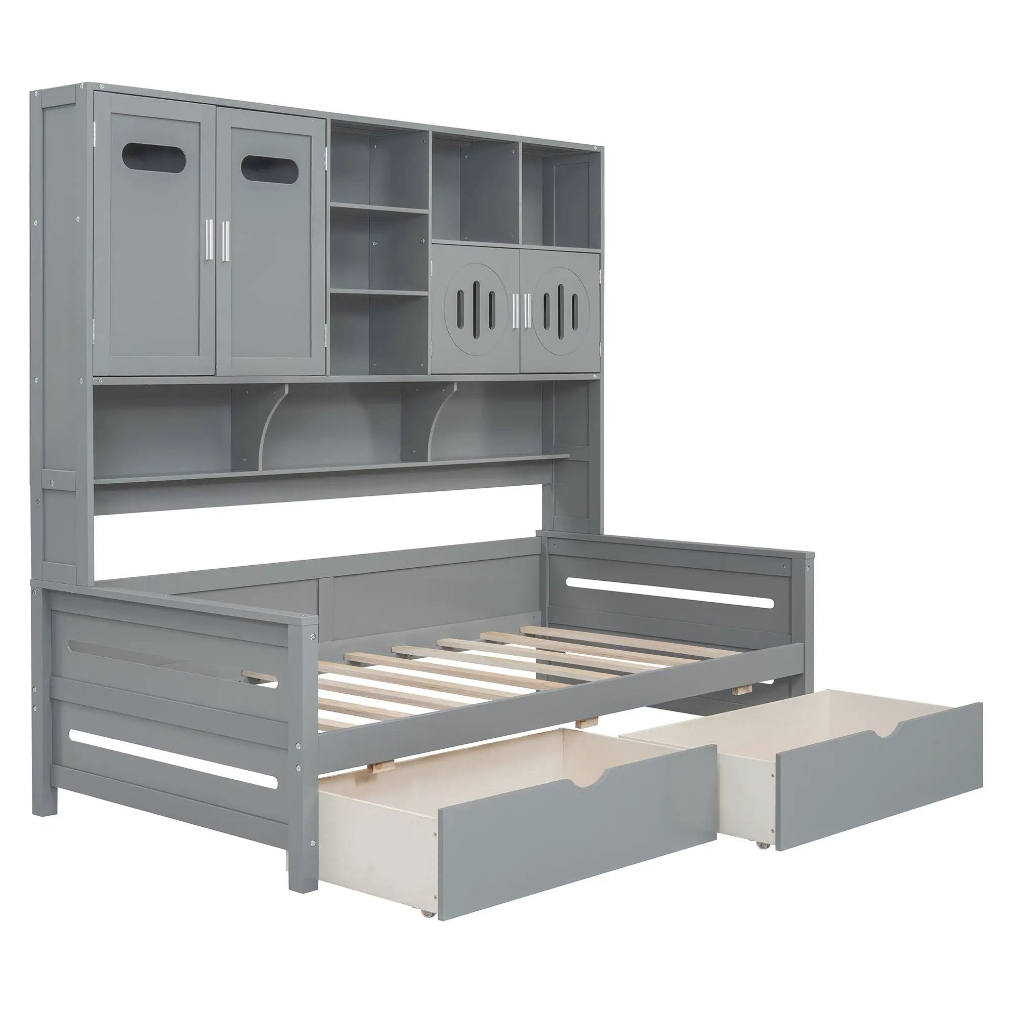 Daybed With All-In-One Cabinet And Shelf by HouseOfZazla
