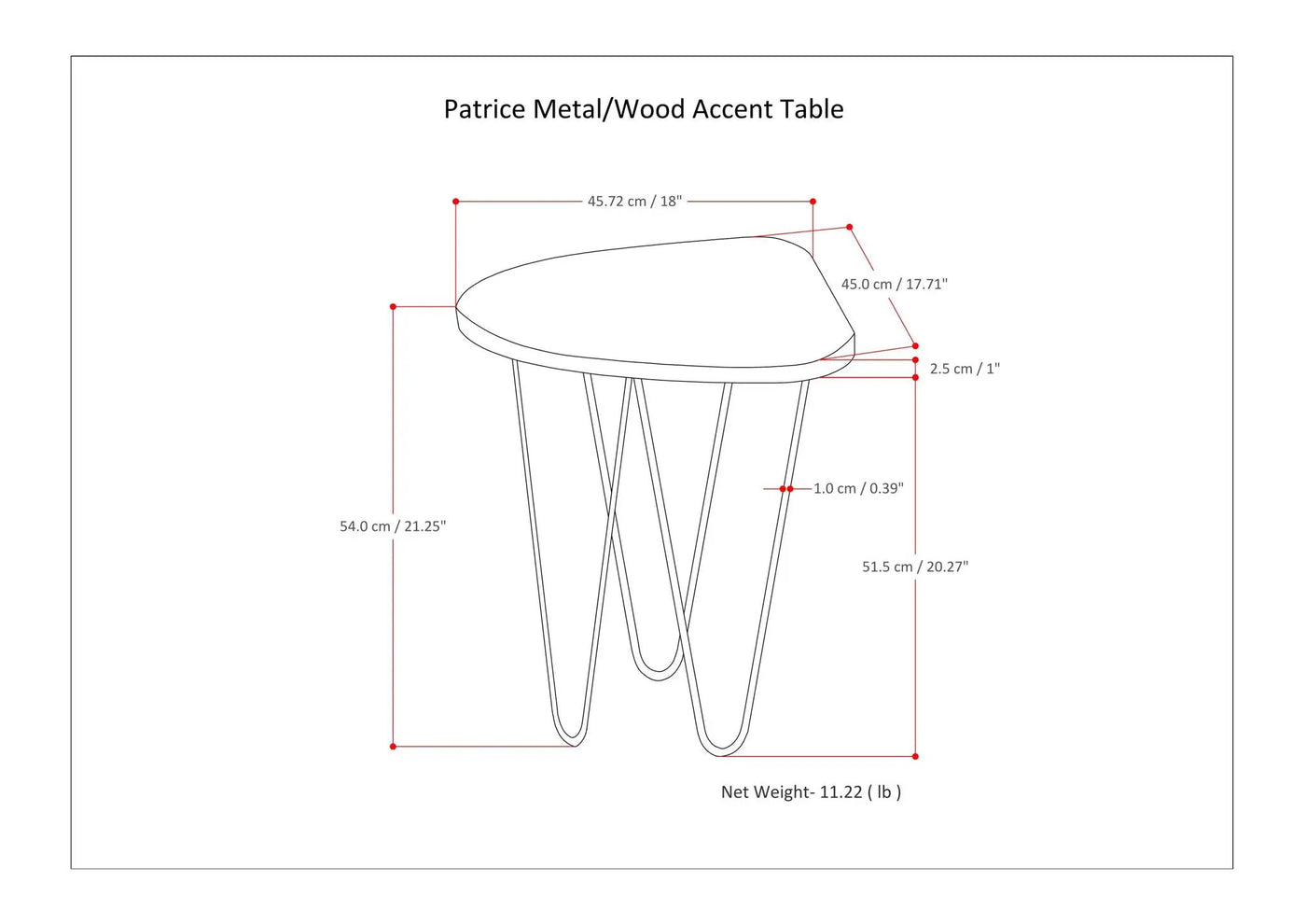 Patrice - Handcrafted Metal And Wood Accent Table by HouseOfZazla