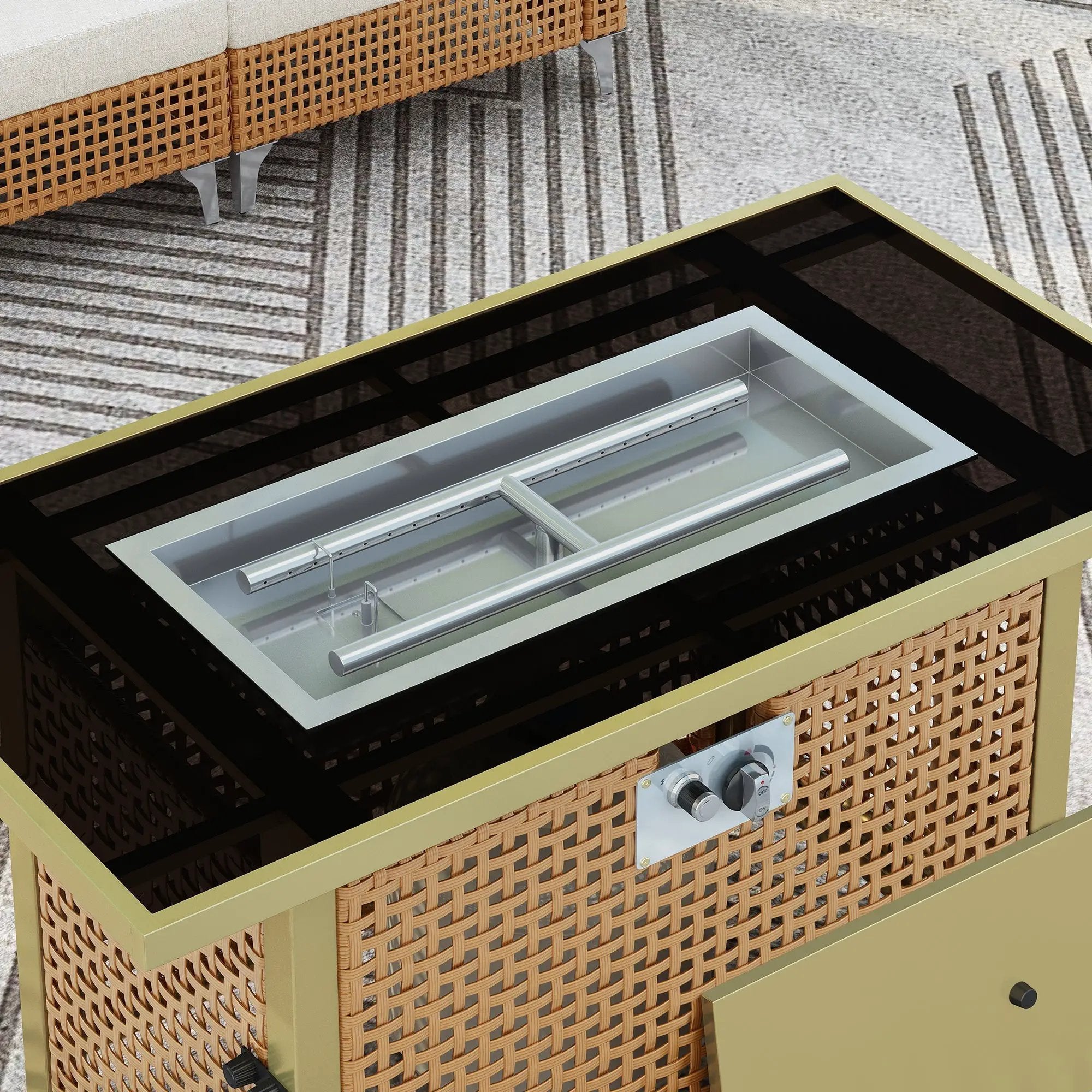 K&K 43' Propane Gas Fire Pit Table by HouseOfZazla