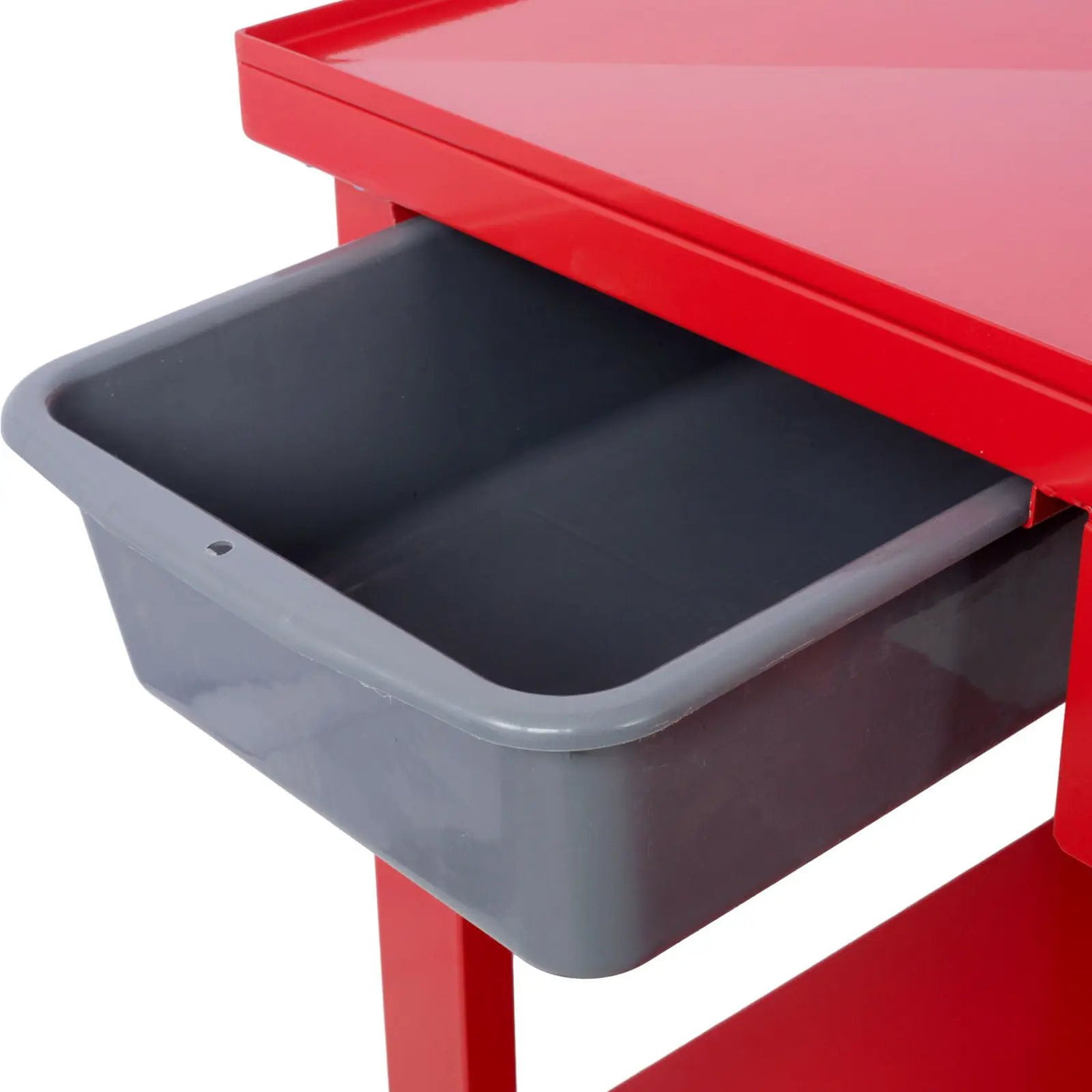 Transmission Teardown Work Station 1 / 2 Ton Capacity Sloping Drain Table Locking Drawer Removable Drain Basin Full-Width Lower Shelf Four 4" Caster Wheels by HouseOfZazla