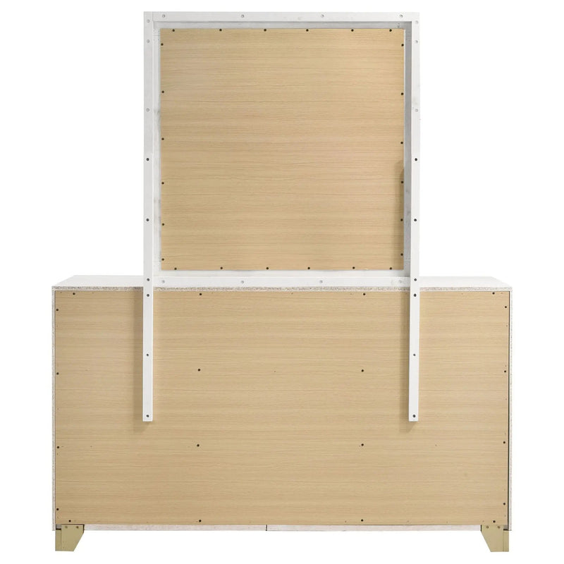 Caraway 6-drawer Dresser with Mirror White by Unique Piece Furniture